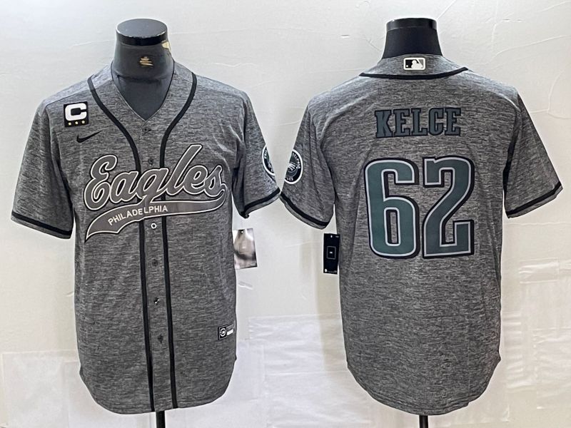 Men Philadelphia Eagles 62 Kelce 2024 Nike Co branded NFL Jersey style 1